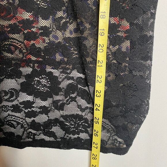 Vintage 100% Silk Animal Print and Floral Lace Top Racer-Back Made in USA Size S - Picture 10 of 11